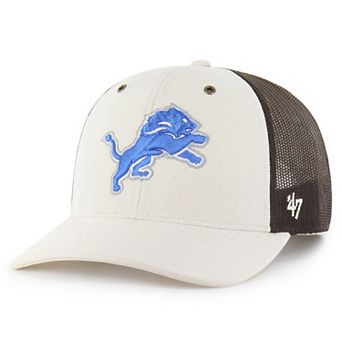 Men's Carhartt x '47 Natural/Brown Detroit Lions Undyed Trucker Adjustable Hat