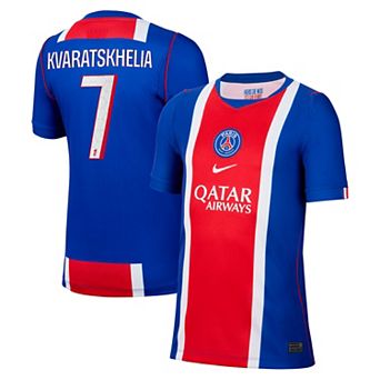 Youth Nike Khvicha Kvaratskhelia Blue Paris Saint-Germain 2026/27 Home Stadium Replica Jersey