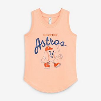 Youth Soft as a Grape Orange Houston Astros Game Day Tank Top