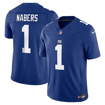 Men's Nike Malik Nabers Royal New York Giants Team Vapor F.U.S.E. Stitched Limited Jersey