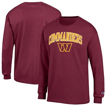 Men's Champion Burgundy Washington Commanders Arch Over Logo Long Sleeve T-Shirt