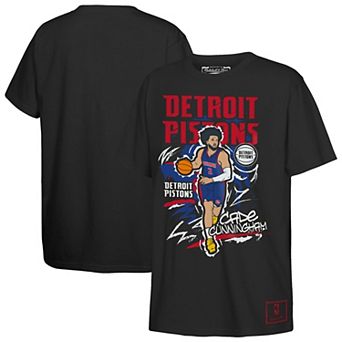 Youth Mitchell & Ness Cade Cunningham Black Detroit Pistons Chalked Up Player T-Shirt