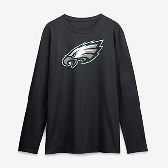 Men's Logo Athletic Black Philadelphia Eagles Primary Logo Long Sleeve T-Shirt