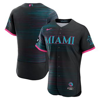 Men's Nike Black Miami Marlins City Connect Authentic Sponsor Patch Jersey