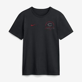 Men's Nike Black Cincinnati Reds Split Logo T-Shirt