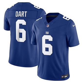 Men's Nike Jaxson Dart Royal New York Giants Team Vapor F.U.S.E. Stitched Limited Jersey