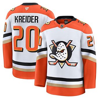 Men's Fanatics Chris Kreider White Anaheim Ducks Away Premium Jersey
