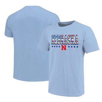 Youth Light Blue Nebraska Huskers Americana Flag T-Shirt