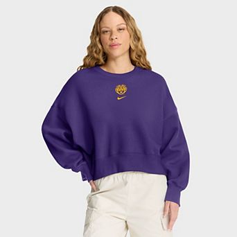 Women's Nike Purple LSU Tigers Oversized Phoenix Pullover Sweatshirt
