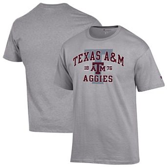 Men's Champion Heather Gray Texas A&M Aggies Varsity T-Shirt