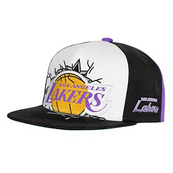 Youth Mitchell & Ness White Los Angeles Lakers Mascot Snapback Hat
