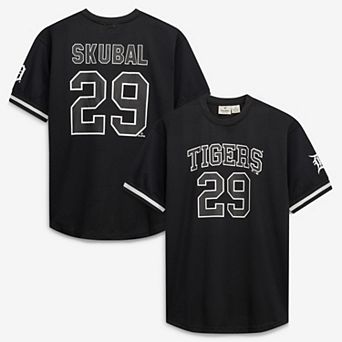 Men's Fanatics Tarik Skubal Black/White Detroit Tigers Big & Tall Heavyweight Mesh Jersey