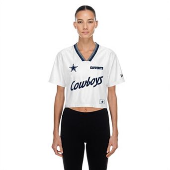 Women's New Era White Dallas Cowboys Sport Classics Boxy Cropped Fashion Jersey