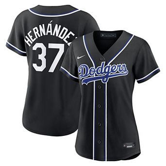 Women's Nike Teoscar Hern ndez Los Angeles Dodgers Fashion Black Out Replica Jersey