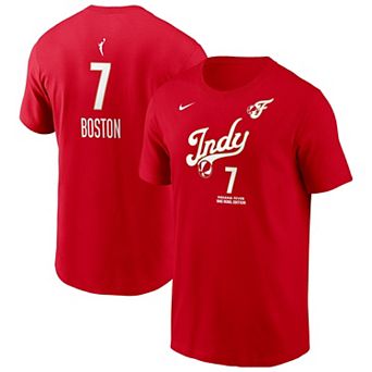 Men's Nike Aliyah Boston Red Indiana Fever Name & Number Rebel Edition T-Shirt