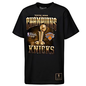 Youth Mitchell & Ness Black New York Knicks 2026 NBA Finals Champions T-Shirt