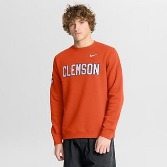 Men's Nike Orange Clemson Tigers 2026 Sideline Club Sweatshirt