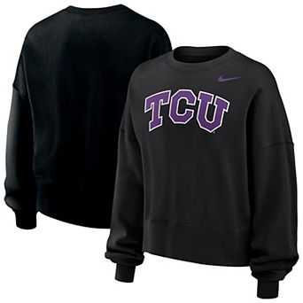 Women's Nike Black TCU Horned Frogs Phoenix Fleece Pullover Sweatshirt