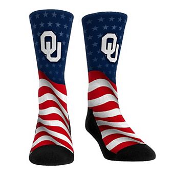 Unisex Rock Em Socks Oklahoma Sooners Patriotic Flag Crew Socks