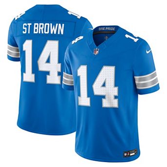 Men's Nike Amon-Ra St. Brown Blue Detroit Lions Vapor F.U.S.E. Stitched Limited Jersey