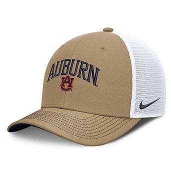 Unisex Nike Beige/Navy Auburn Tigers Primetime Arched Trucker Adjustable Hat