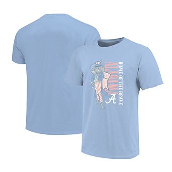 Girls Youth Light Blue Alabama Crimson Tide Americana Mascot Flag T-Shirt