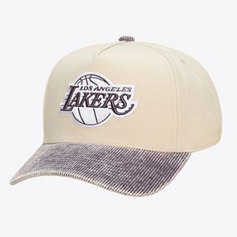 Unisex Mitchell & Ness Cream/Purple Los Angeles Lakers Faded Pro Snapback Hat