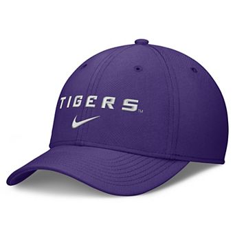 Men's Nike Purple LSU Tigers Rise On-Field SwooshFlex Dri-FIT Flex Hat