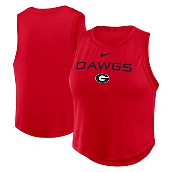 Women's Nike Red Georgia Bulldogs One Dri-FIT Cropped Tank Top