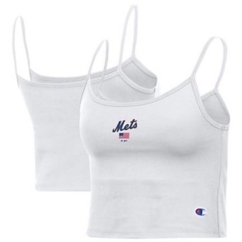 Women's Champion White New York Mets America Scoop Tank Top