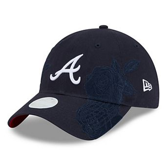 Women's New Era Navy Atlanta Braves Roses 9TWENTY Adjustable Hat