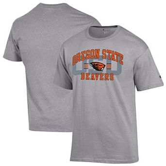 Men's Champion Heather Gray Oregon State Beavers Varsity T-Shirt