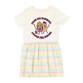 Girls Toddler Soft as a Grape White St. Louis Cardinals Snack Dress