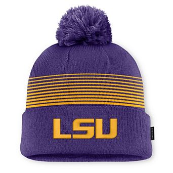 Unisex Nike Purple LSU Tigers 2026 On-Field Cuffed Knit Hat with Pom