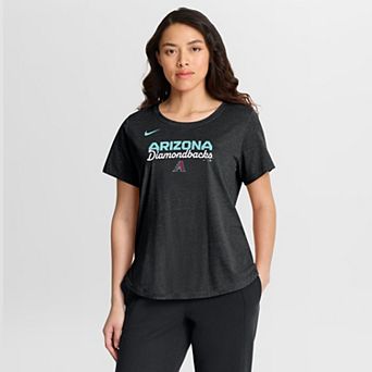 Women's Nike Heather Black Arizona Diamondbacks Arched Tri-Blend T-Shirt