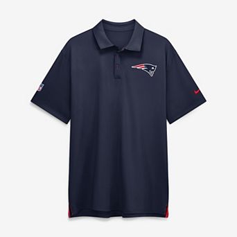 Men's Nike Navy New England Patriots Sideline Powerful Blocking Dri-FIT Tour Polo