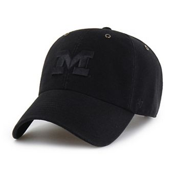 Men's Carhartt x '47 Black Michigan Wolverines Clean Up Adjustable Hat
