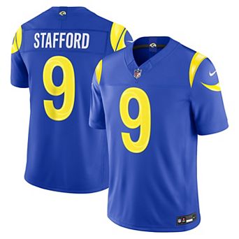 Men's Nike Matthew Stafford Royal Los Angeles Rams Team Vapor F.U.S.E. Stitched Limited Jersey