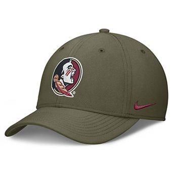Men's Nike Olive Florida State Seminoles Primetime SwooshFlex Dri-FIT Hat