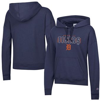 Women's Champion Athletic Navy Detroit Tigers Distressed Powerblend Hoodie
