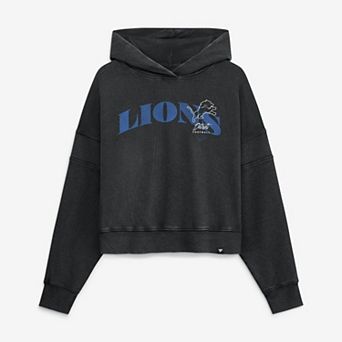 Women's Fanatics Black Detroit Lions Counter Run Pullover Hoodie