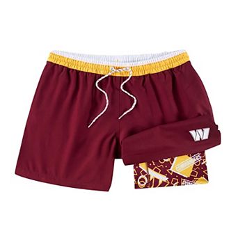 Men's Chubbies Cardinal Washington Commanders The Secret Lined Swim Trunks