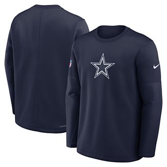 Men's Nike Navy Dallas Cowboys Sideline Coaches Team Present Midweight Therma-FIT Sweatshirt