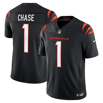 Men's Nike Ja'Marr Chase Black Cincinnati Bengals Vapor F.U.S.E. Stitched Limited Jersey