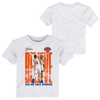 Toddler Outerstuff OG Anunoby & Karl-Anthony Towns White New York Knicks 2026 NBA Finals Champions Believe T-Shirt