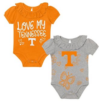 Infant Outerstuff Tennessee Orange/Gray Tennessee Volunteers Two-Pack Playtime Ruffle Bodysuit Set