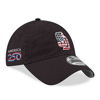 Men's New Era Black San Diego Padres America 250 9TWENTY Adjustable Hat