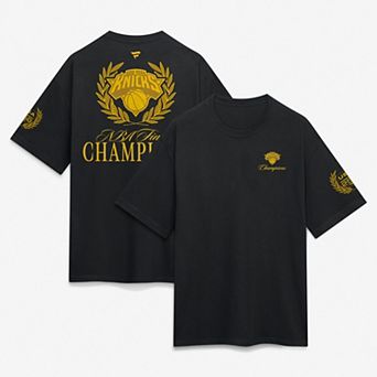 Men's Fanatics Black New York Knicks 2026 NBA Finals Champions x USA 250th Heavyweight T-Shirt