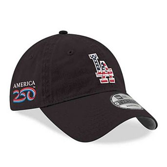 Men's New Era Black Los Angeles Dodgers America 250 9TWENTY Adjustable Hat