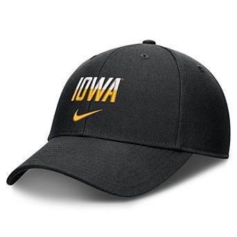 Unisex Nike Black Iowa Hawkeyes 2026 On-Field Gameday Rise Adjustable Hat